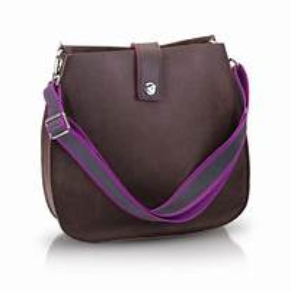 LAURA BURKETT DESIGNS brown leather Lacrima shoulder bag